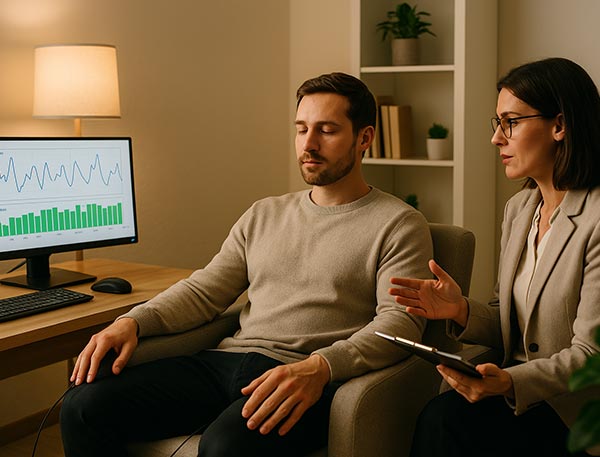 HRV biofeedback terapie. psychológ košice.