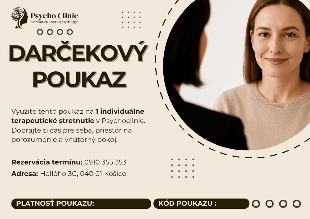 Darčekový poukaz. Individuálna terapia.