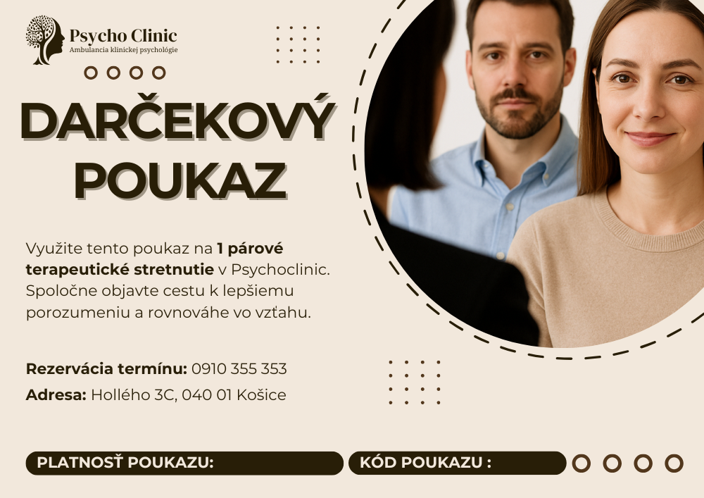 Darčekový poukaz. Párová terapia.